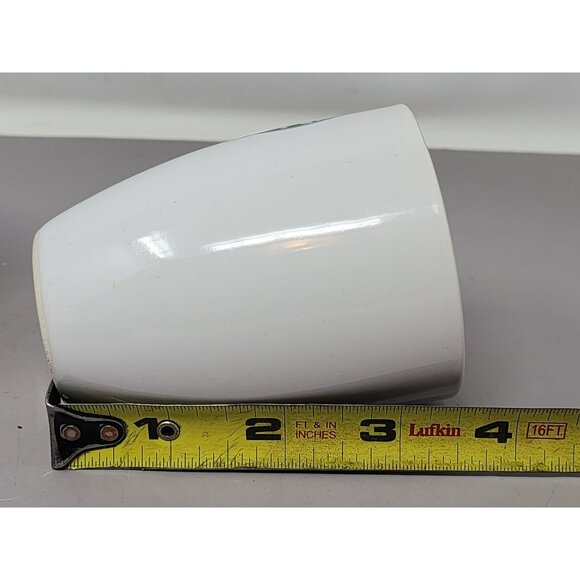 Starbucks Coffee White Ceramic Mugs Set Of 2 With Green Logo 12 Oz Capacity - Picture 9 of 9